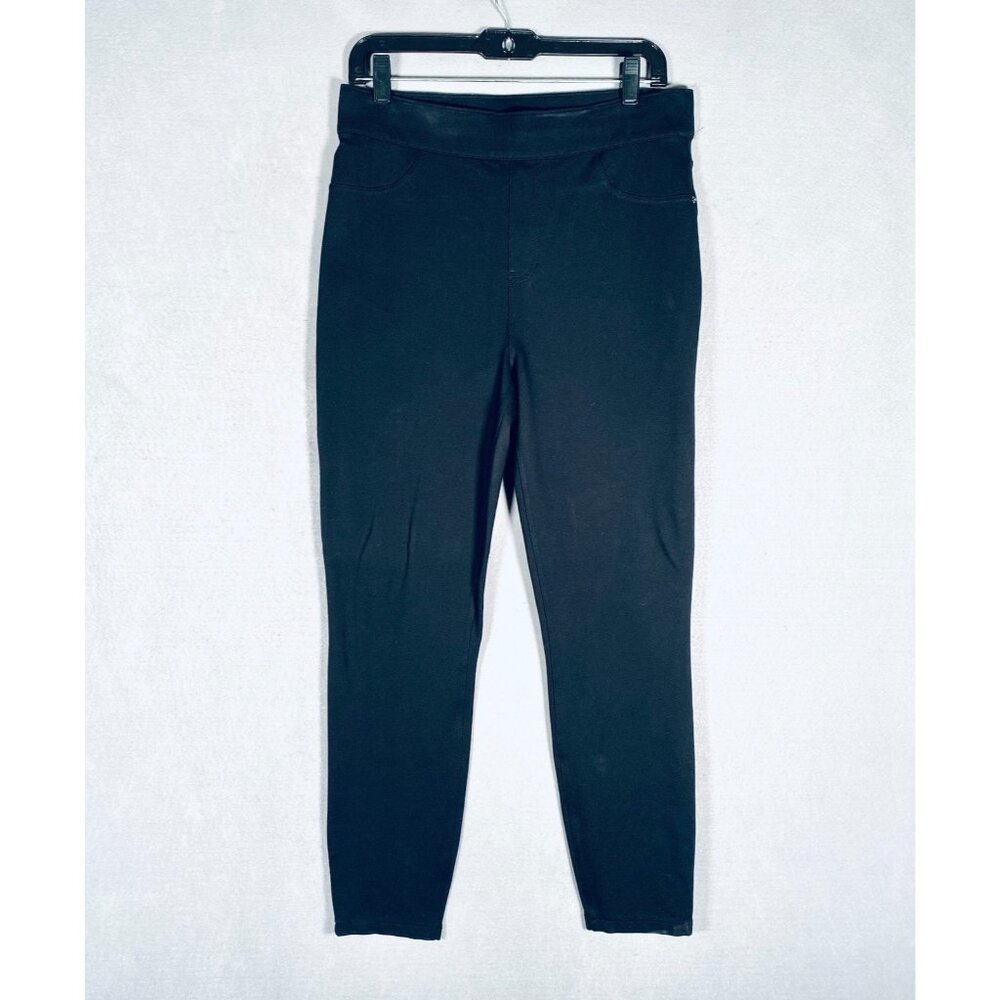 Spanx Pants Womens L Black Stretch Pull On Skinny Minimalist Career Goth